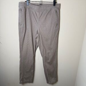 Eddie Bauer Windy Ridge Ankle Pants Womens 12 Khaki Tan Pull On Travel Active